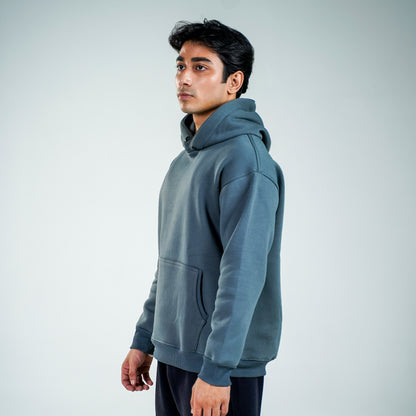 Oversized Heavyweight Hoodie| Steel Blue