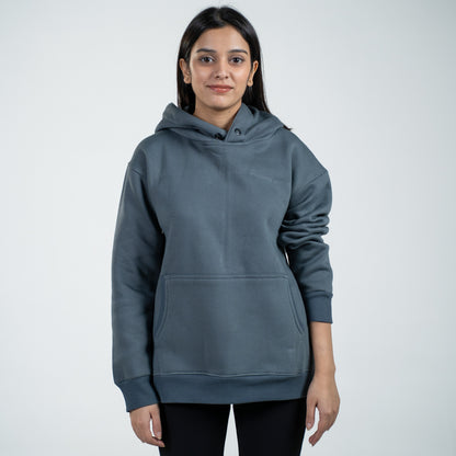 Oversized Heavyweight Hoodie| Steel Blue