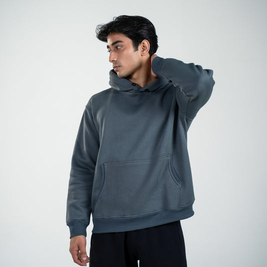 Oversized Heavyweight Hoodie| Steel Blue